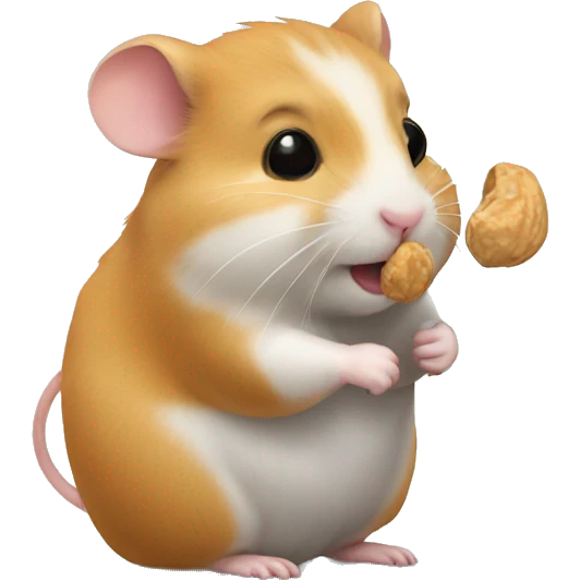 hamster with peanut emoji