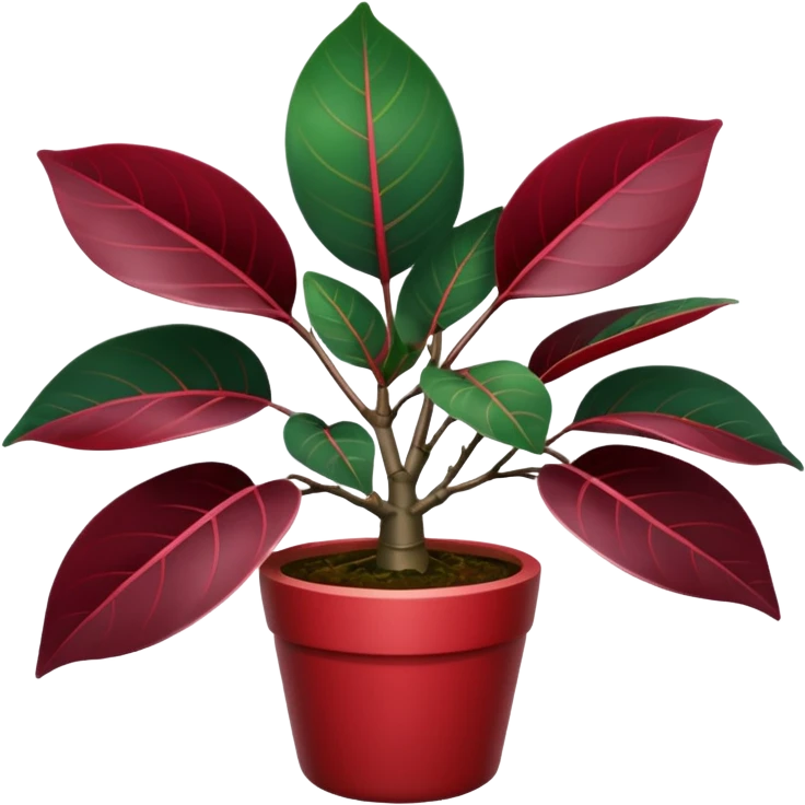 ficus elastica burgundy emoji