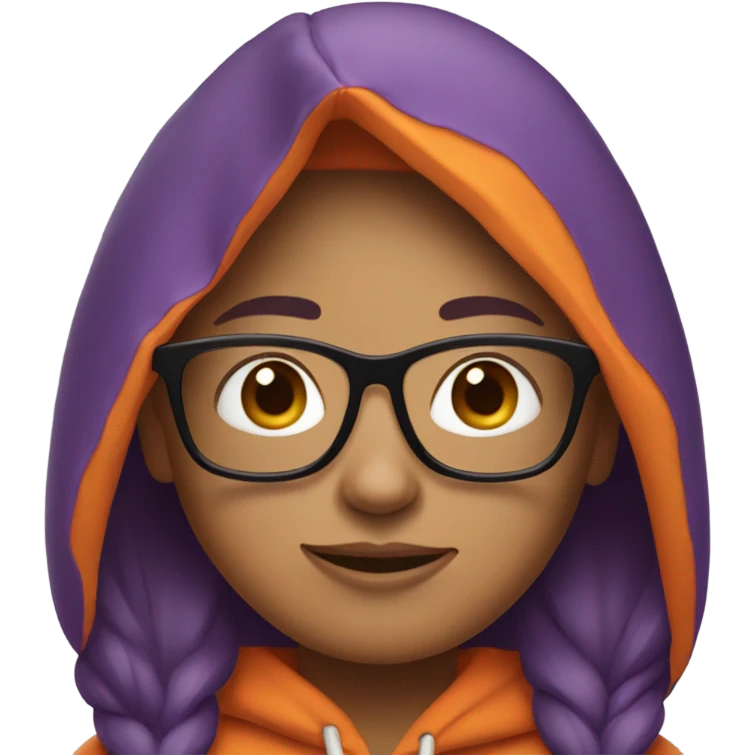  it specialist-woman-glasses-purple-hair- orang hoodie emoji