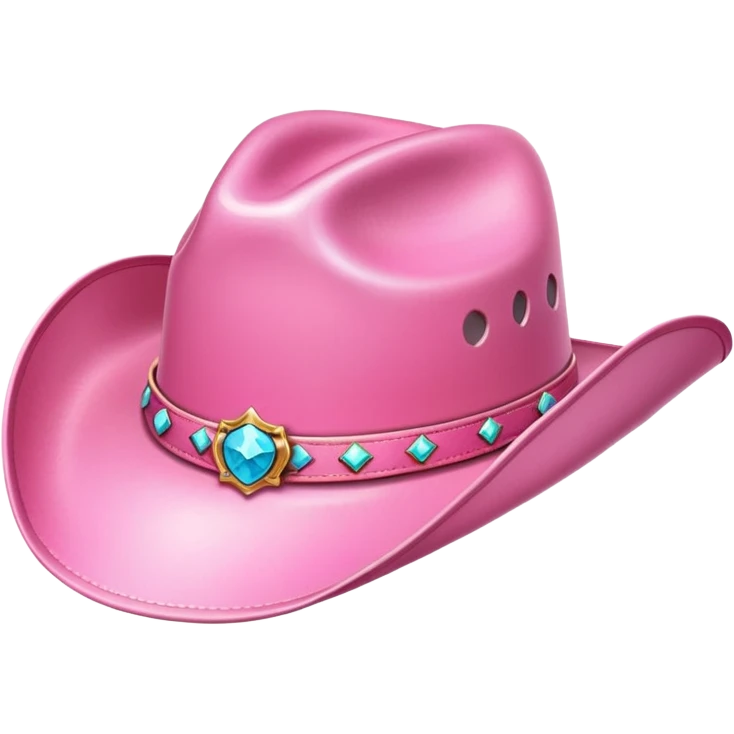 Pink cowgirl hat fancy  emoji