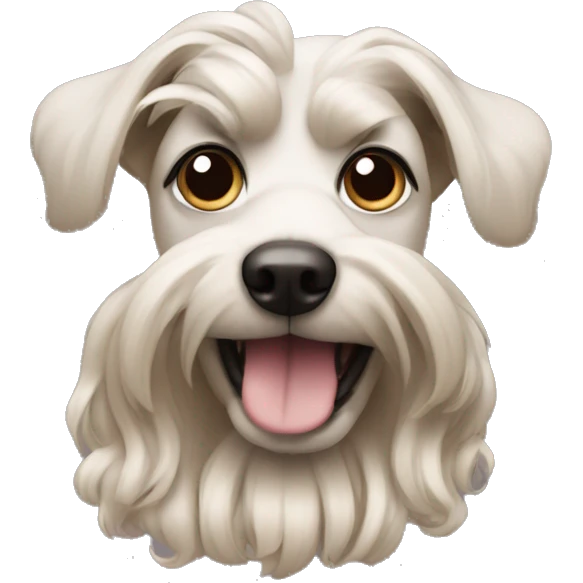a dog with an elaborate hairstyle emoji