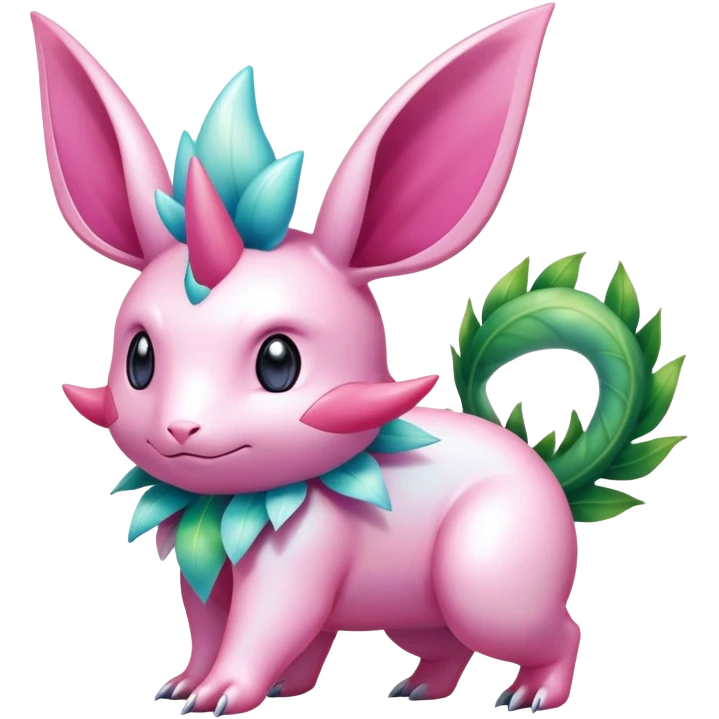 Shiny Exotic Nidorino-Sylveon-Roserade-Shaymin-Ivysaur-Meganium-Roselia-Hybrid-Creature emoji