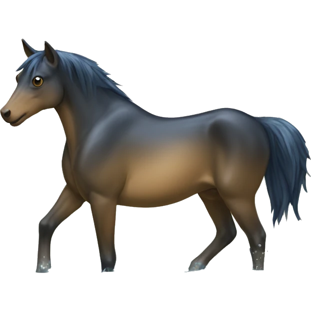 kelpie: Water-dwelling shape-shifting creatures that often appear as horses and lure unsuspecting victims into the water  emoji