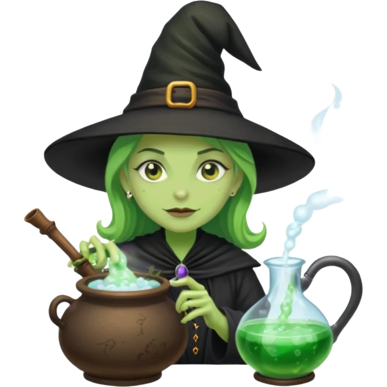 green witch cooking potion emoji