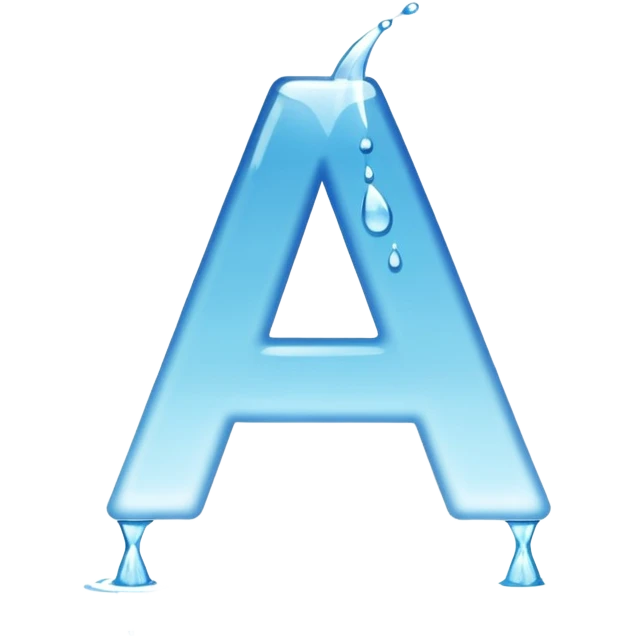 the letter V made out of water emoji