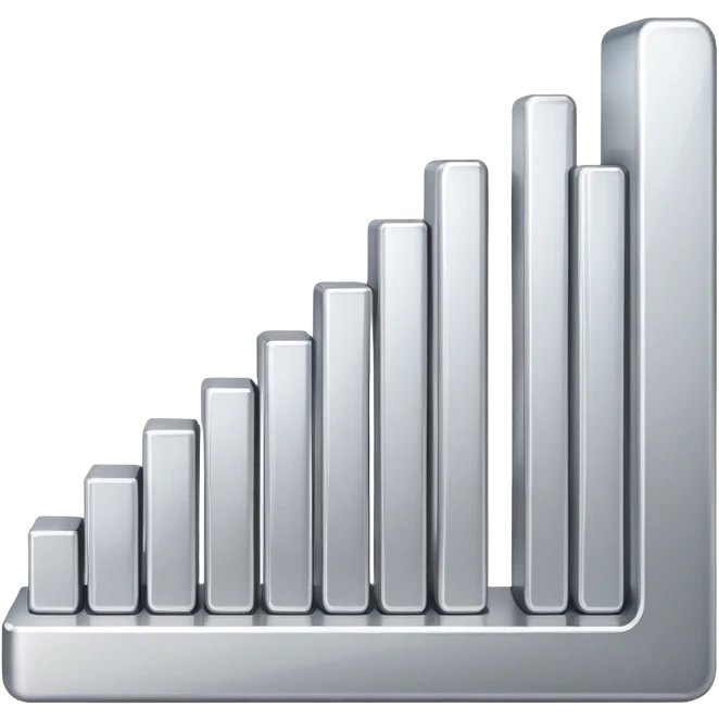 silver bar chart emoji