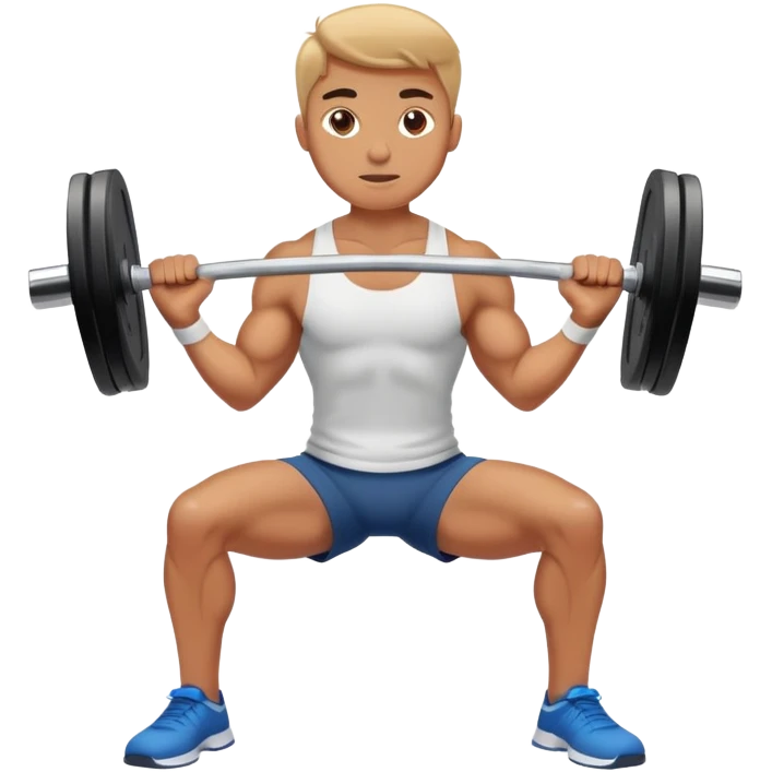 person doing leg workout with weights emoji