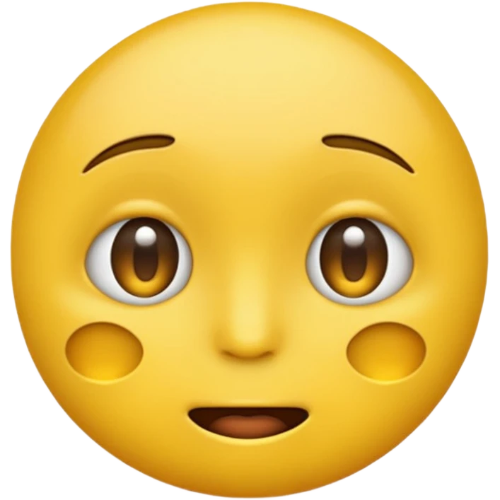 yellow emoji with side eye and mouth straight  emoji