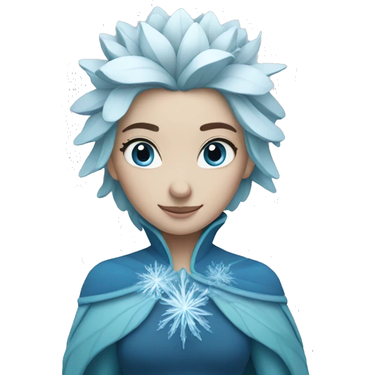 Blue and frozen lotus  emoji