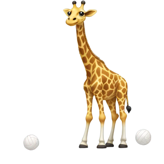giraffe playing volleyball emoji