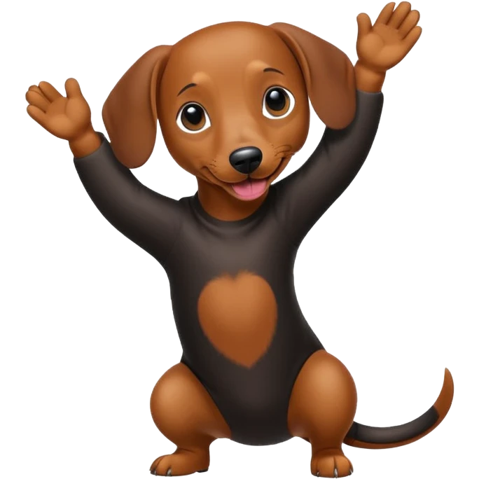 Create a dachshund dabbing emoji