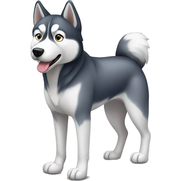 husky with gray legs emoji