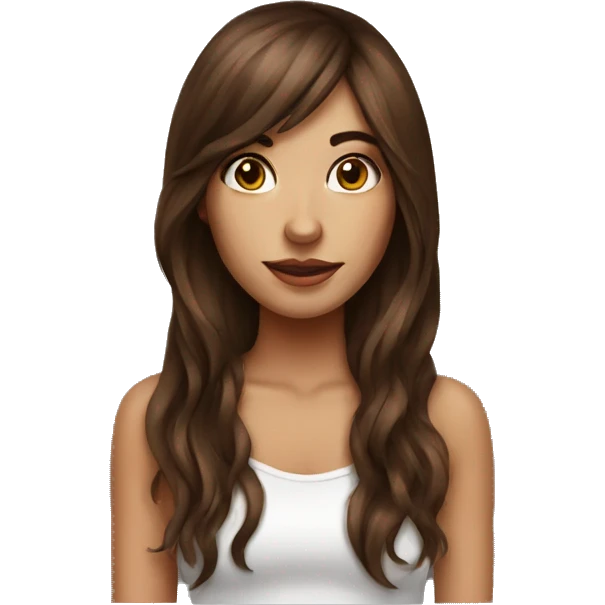 Long brown hair tattoo girl  emoji
