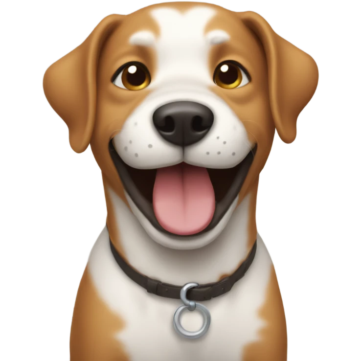 Giggling dog emoji