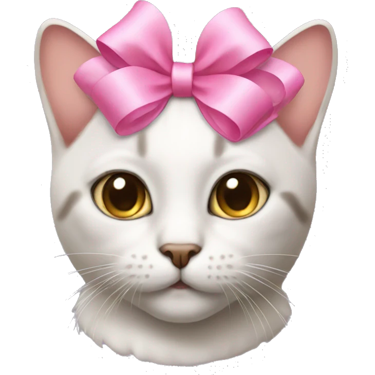 cat with a pink bow on the head emoji