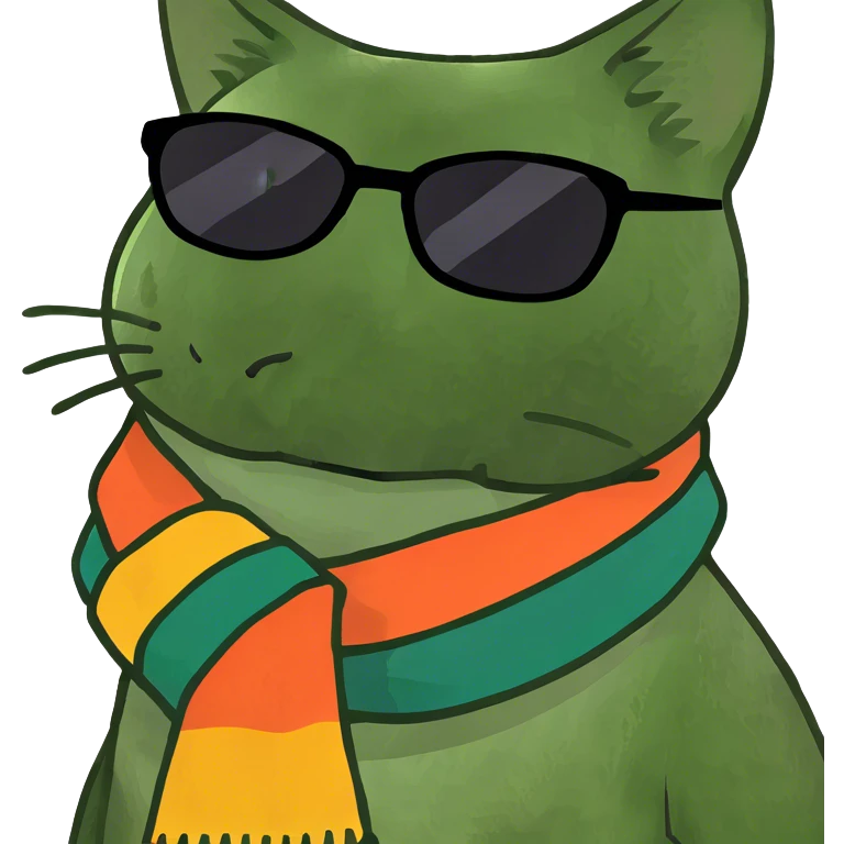 Cat with sunglasses emoji
