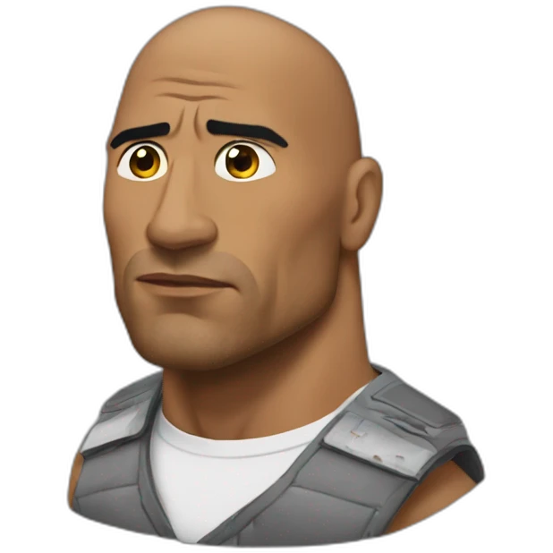 The rock qui lève sourcil emoji