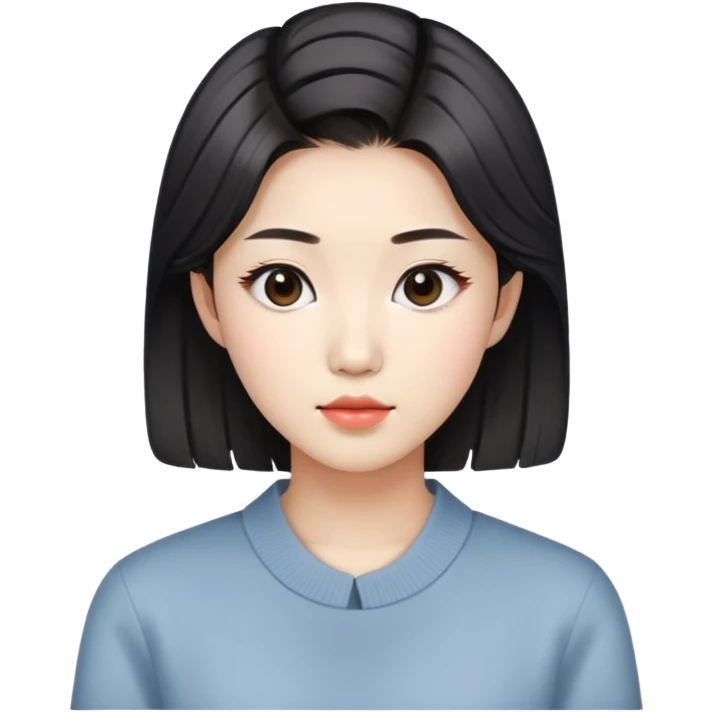 Korean woman in her 20s with modern hairstyle emoji