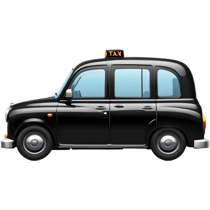 iconic black London taxi cab with rounded shape emoji
