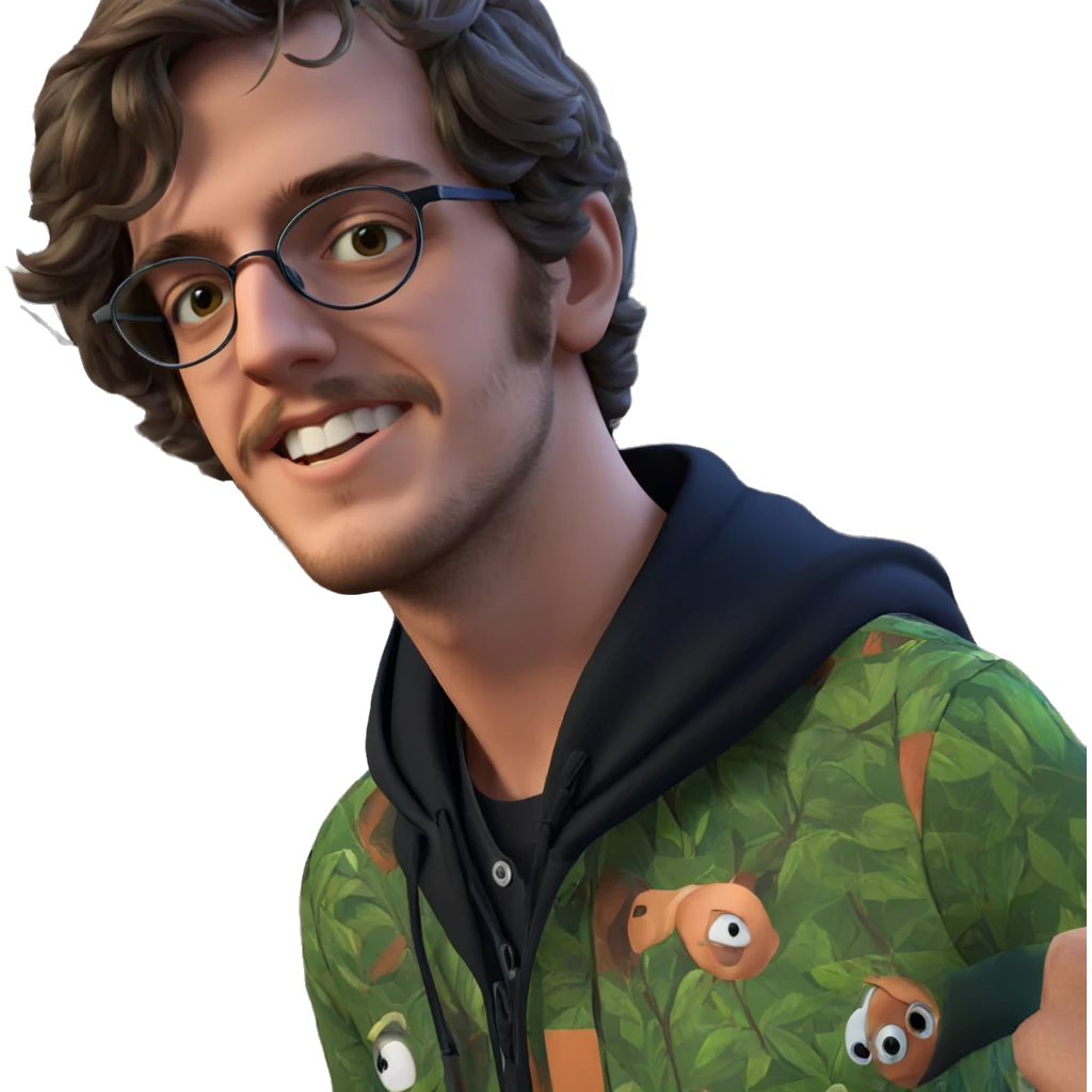 boy with glasses by tree emoji