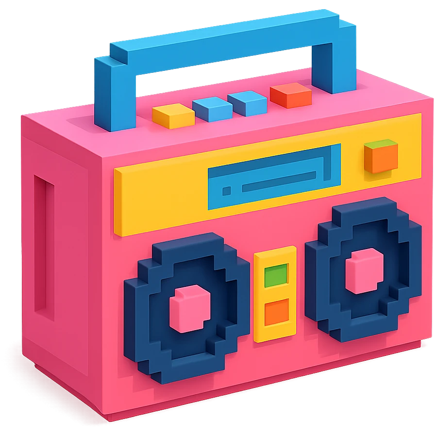 сделай бумбокс, no background emoji