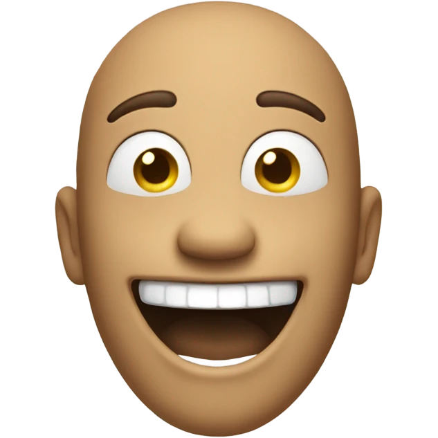 Happy face covered in white emoji