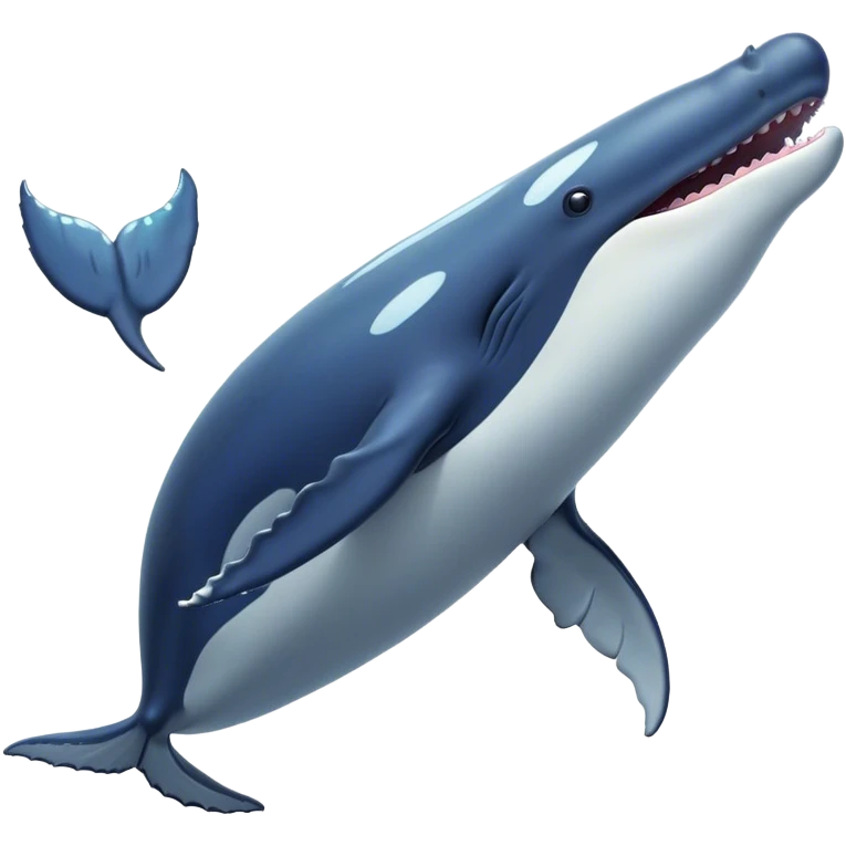 Cinematic Comical Humpback Whale Portrait Emoji, Head tilted dramatically with an exaggeratedly shocked expression, featuring a massive yet graceful body with wide, comically expressive eyes full of playful disbelief and animated pectoral fins, Simplified yet hilariously expressive features, highly detailed, glowing with a slightly sassy oceanic glow, high shine, dramatic yet playful, stylized with an air of cheeky marine mischief, soft glowing outline, capturing the essence of a meme-worthy humpback whale that looks ready to make waves with its hilariously dramatic antics! emoji