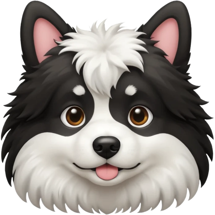 dog with black and white emoji