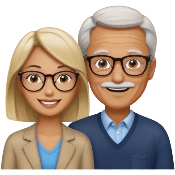 Hot girl teaching an older man modern life  emoji