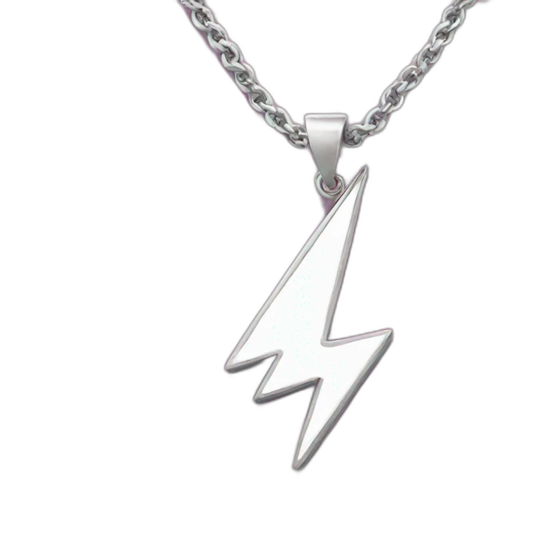 lightening bolt necklace  emoji