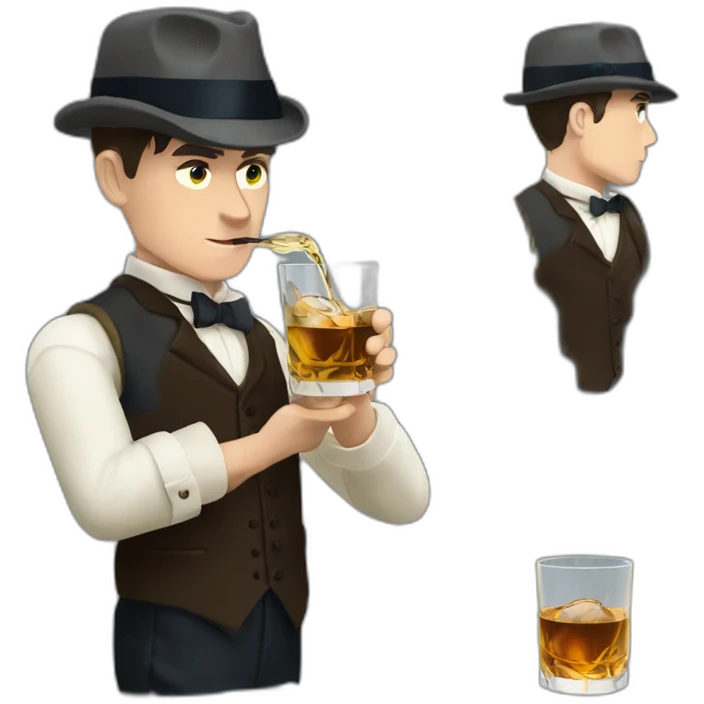 Tommy shelby peaky blinders drinking whisky emoji
