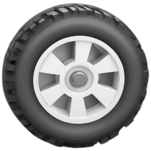 a white lego wheel emoji