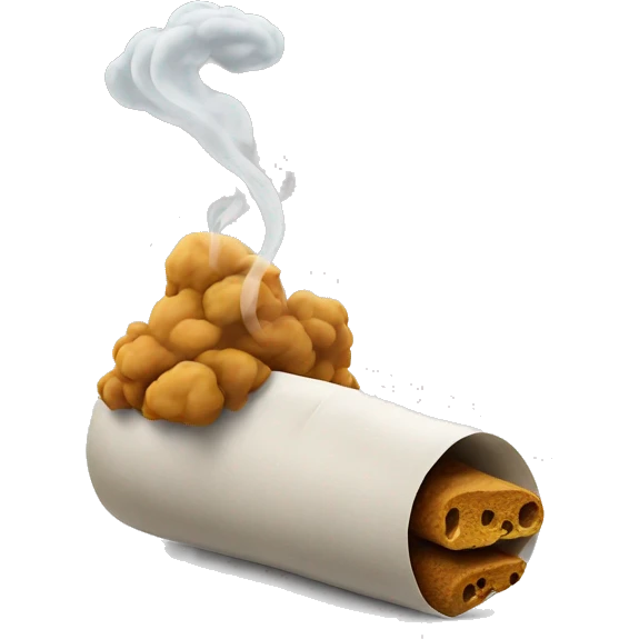Joint with puff of smoke  emoji