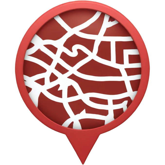 red and white map pin emoji