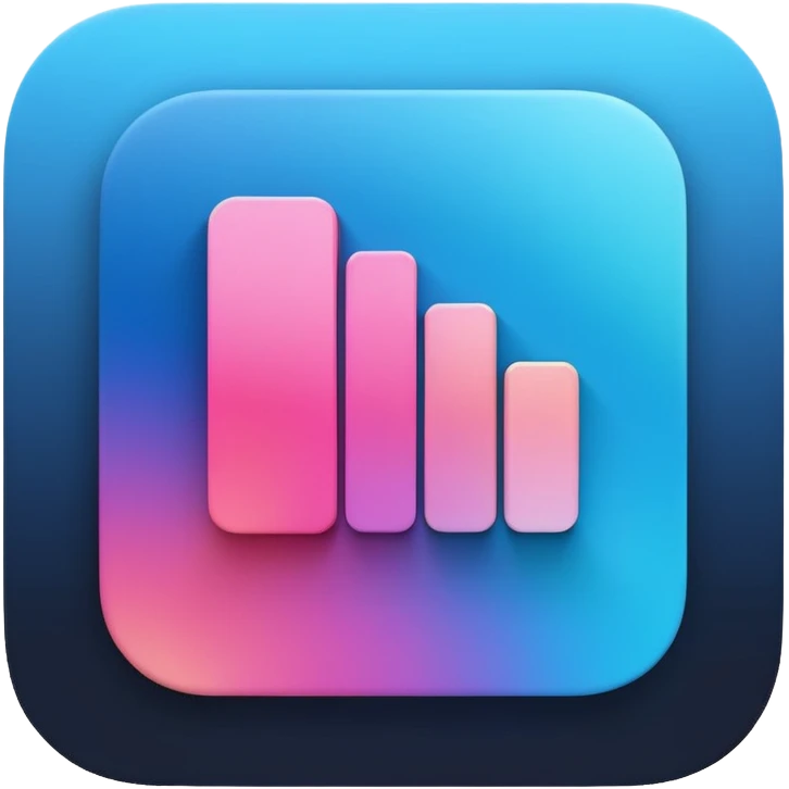Create a modern, clean vector illustration of the Deezer app icon, designed in a smooth flat + soft 3D illustration style.
The icon should be placed inside a rounded square app icon shape, centered perfectly.


 emoji