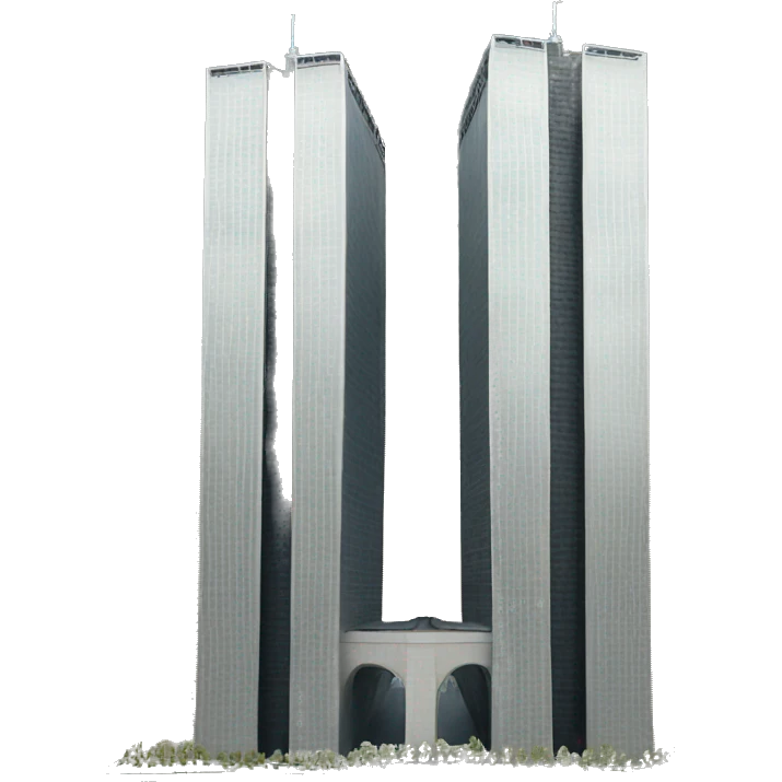 twin tower realistic emoji