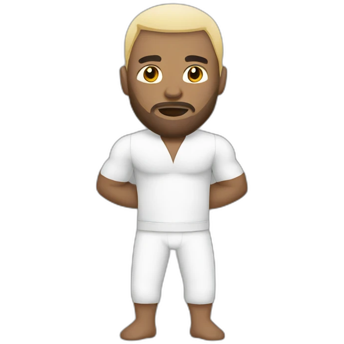 White MMA fighter emoji
