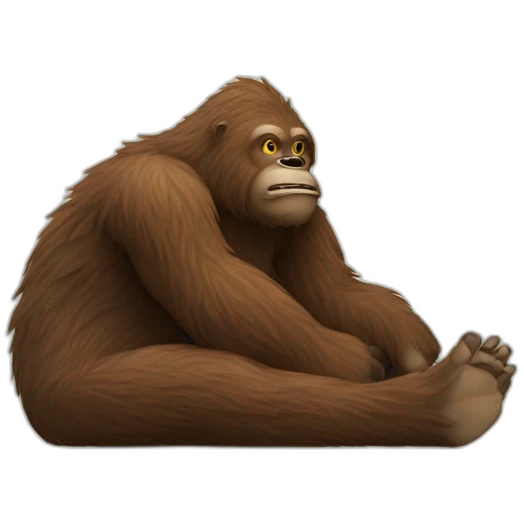 bigfoot lying down emoji