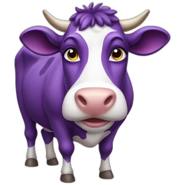 Purple cow emoji