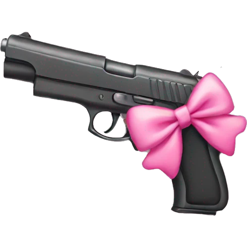 Gun with pink bow emoji
