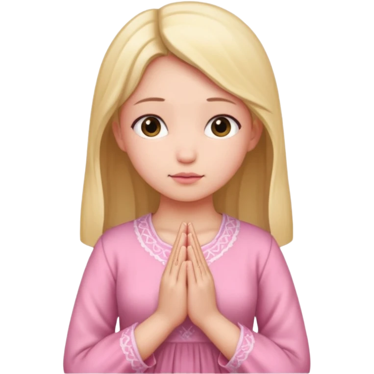 Pray girl pink emoji
