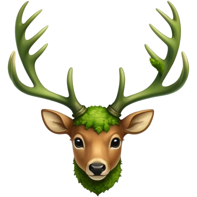 Deer Antlers in green emoji