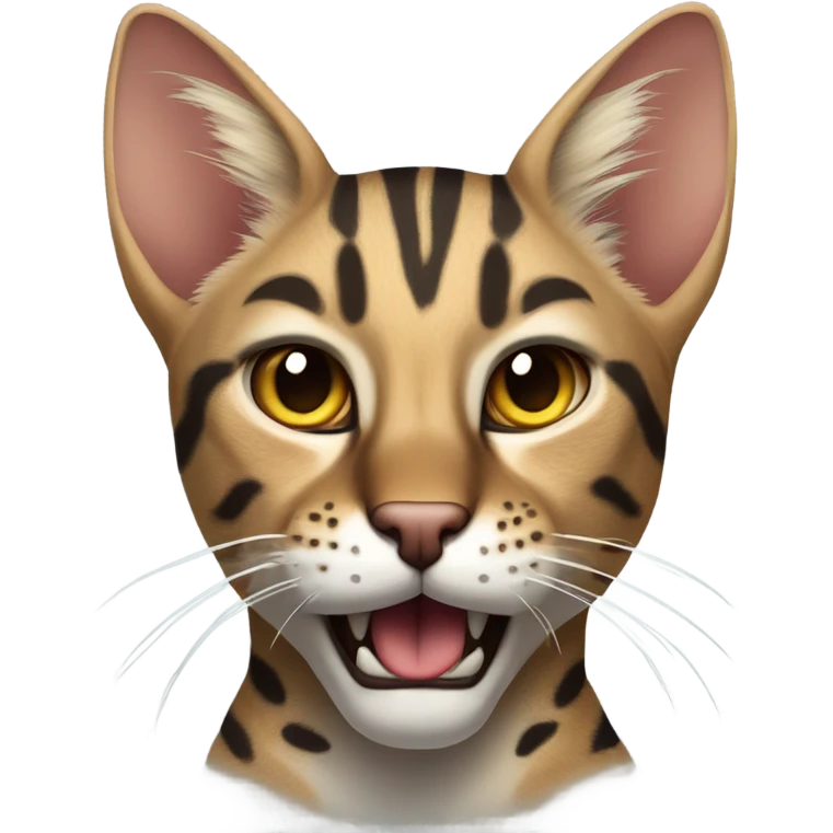 Extremely vicious Savannah cat emoji