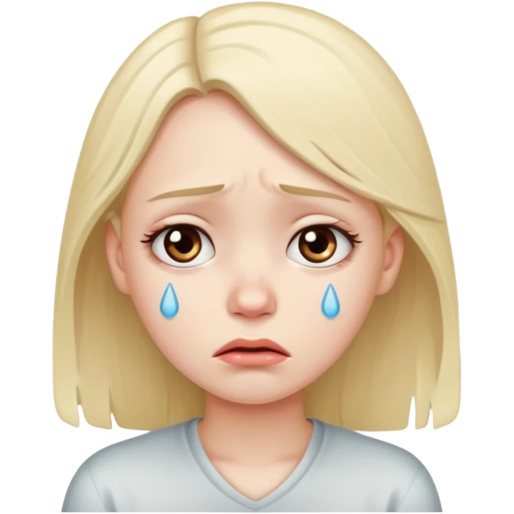 a girl is sad and mad emoji