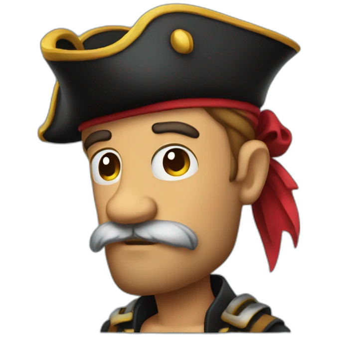 pensive face pirate emoji