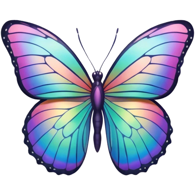 pastel rainbow butterfly emoji