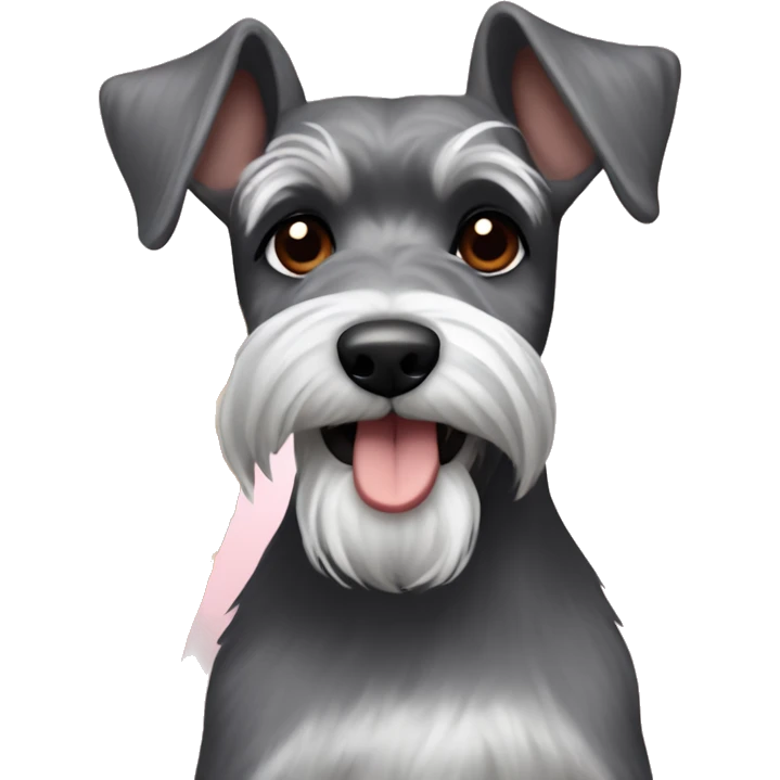 schnauzer with a sweet potato pie emoji