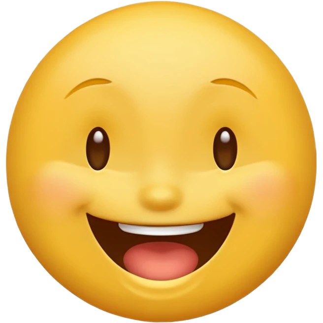 Classic yellow emoji Happy laughing and winking with no tears emoji
