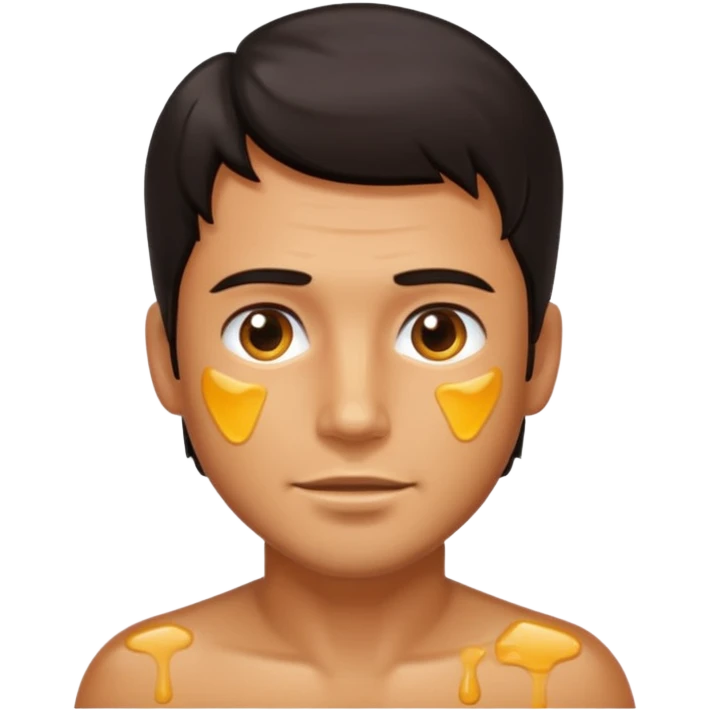 oiling hair men  emoji