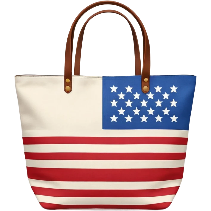 American flag tote bag emoji